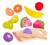 Juego Comida Frutas Madera Con Velcro Abrojo Chopplay Battat