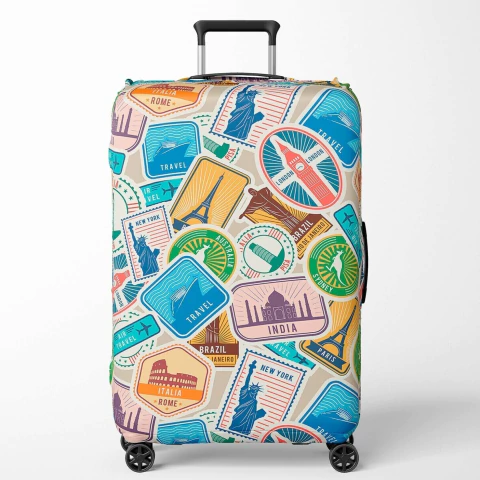 Funda Cubre Valijas ESTAMPILLAS - comprar online