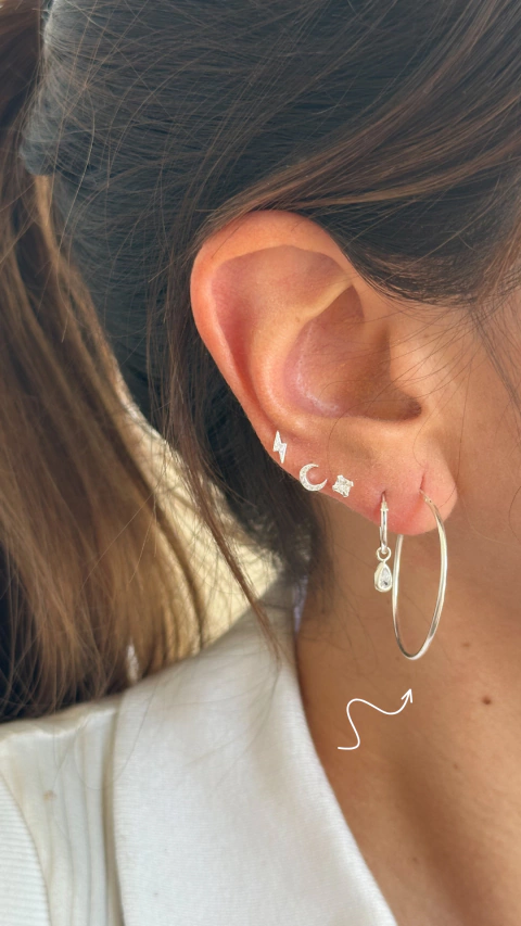 Argollas classic L (3 cm)(par)