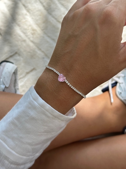 Pulsera Cubic & Heart Rose - comprar online
