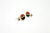 Aros Topos Plata 925 esterlina con incrustaciones de piedras color diseño minimalista geométrico contemporáneo