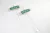 925 Sterling Silver Earrings - Dragonflies - Green and White - Maldonado Joyas