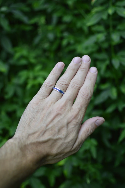 Black Wedding Band - Sterling Silver Ring - Unisex Jewelry - (copia)