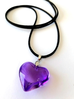 Collar Corazon Violeta