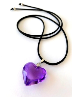 Collar Corazon Violeta - DAMEBOLA ACCESORIOS