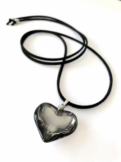 Collar Corazon Gris - DAMEBOLA ACCESORIOS