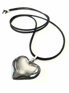 Collar Corazon Gris