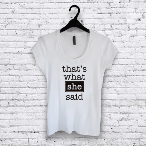 Remera entallada She said #VRYDFFCLT