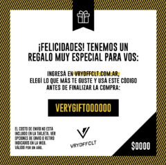 Gift Card Digital #VRYDFFCLT (vía mail en el día sin costo de envío incluído, lo abona luego quien realiza el canje o pasa a retirarlo sin costo por Villa Crespo) - buy online