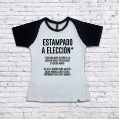 Ranglan entallada con estampado a elección (de los que están disponibles en la sección Unisex) #VRYDFFCLT