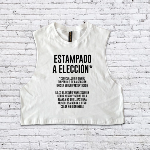 Musculosa informal con estampado a elección (con cualquier diseño disponible de la sección unisex) #VRYDFFCLT