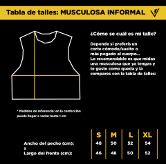 Musculosa informal con estampado a elección (con cualquier diseño disponible de la sección unisex) #VRYDFFCLT - buy online
