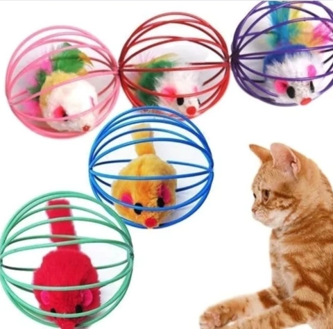 PELOTA DE ALAMBRE CON RATÓN EN EL INTERIOR - comprar online