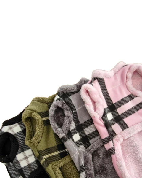 BUZO SIN MANGAS CORDERITO CUADRILLÉ (TALLE 6) - comprar online