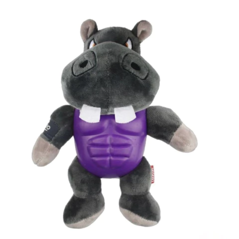 HIPOPOTAMO DE PELUCHE CON PECHO PLÁSTICO