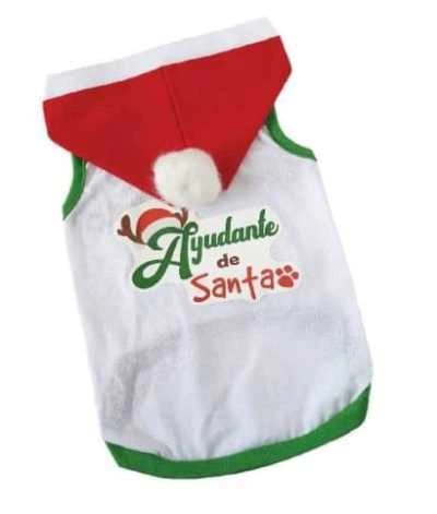 MUSCULOSA AYUDANTE DE SANTA CON GORRO DE NAVIDAD (TALLE XS)