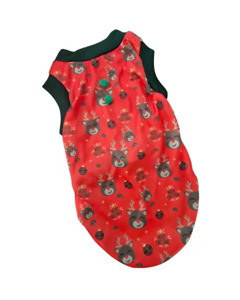 MUSCULOSA SUBLIMADA ROJA RENOS (VARIOS TALLES)