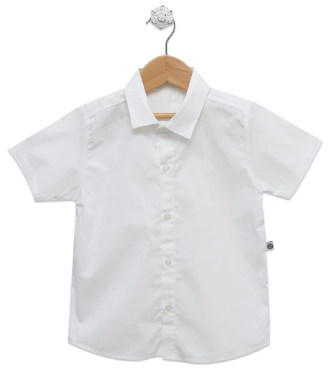 Camisa lisa con logo - comprar online