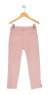 Pantalón recto corderoy rosa viejo con tajito - comprar online