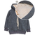 Buzo frisa gris con corderito en capucha - comprar online