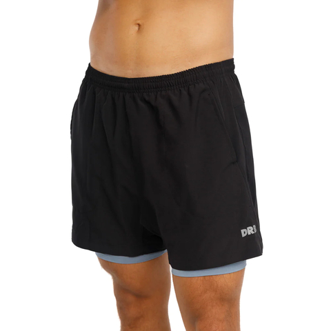 Short DRB Short Running Allen Negro Calza Gris