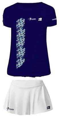 Conjunto Dama Royal Padel AJPP Azul Blanco Vertical Paddle