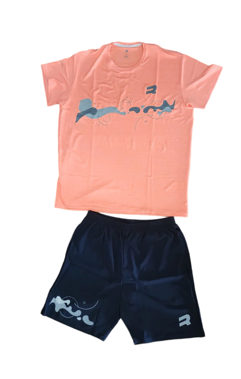 Conjunto Royal Padel Oficial Berlin Salmon Azul Paddle