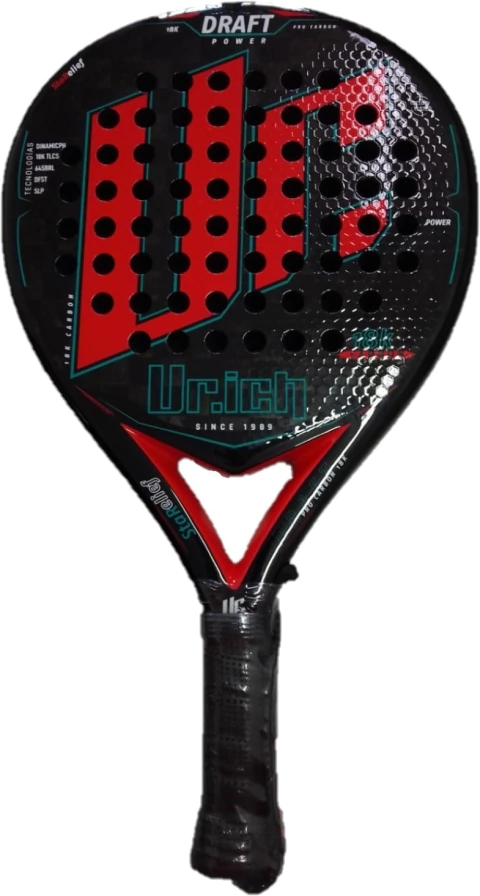 Paleta Padel Urich Draft Power Carbono 18k Importada Paddle Eva Soft
