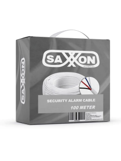 SAXXON OWAC4100J - Cable de alarma / 4 Conductores / CCA/ Calibre 22 AWG / 100 Metros / Recomendable para control de acceso / Videoportero / Audio / Reforzado - buy online