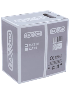 SAXXON OUTPCAT5ECOPEXT100 - Bobina de 100 Metros de Cable UTP Cat5e 100% Cobre/ Exterior con Doble Forro/ Color Negro/ Ideal para Cableado de Redes de Datos y Video/ - La Mejor Opcion by Creative Planet