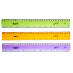 BACO REGLA IRROMPIBLE BACO 30 CMS COLORES CAJA C/25 MOD: RG018