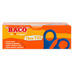 BACO TIJERA BACO T-93 13 CMS (5") MANGO PLASTICO CAJA C/25 MOD: TJ003 en internet