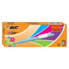 BIC Bolígrafo BIC 4 Color Fun Punto Mediano 1.0mm C/6 Pzas MOD: 886770