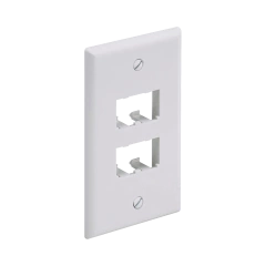 PANDUIT Placa de Pared Vertical Clásica, Salida Para 4 Puertos Mini-Com, Color Blanco Mate MOD: CFP4IW