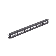PANDUIT Panel de Parcheo Modular Mini-Com (Sin Conectores), Plano, Sin Blindaje, de 24 puertos, 1UR CPP24WBLY