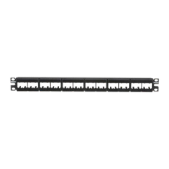 PANDUIT Panel de Parcheo Modular Mini-Com (Sin Conectores), Plano, Sin Blindaje, Con Etiqueta y Cubierta, de 24 puertos, 1UR CPPL24WBLY - buy online