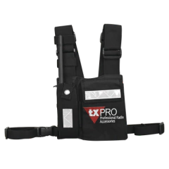 TXPRO Pechera Universal con soporte para radio, sostén de bolígrafo y seguridad para la bolsa con cinta adherente. Logo TX-PRO. MOD: CPP-TXP - La Mejor Opcion by Creative Planet