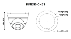 DAHUA HAC-HDW1200MN-0280B - Camara Domo 1080p/ Metálica/ Lente de 2.8mm/ 101 Grados de Apertura/ Ir de 30 Metros/ IP67/ DWDR/ BLC/HLC/AGC/ Soporta HDCVI/TVI/AHD/CBVS/ en internet