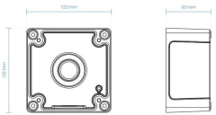VIVOTEK AM-719_V01 - Caja de conexiones para exterior, compatible con montaje en pared o cualquier superficie plana on internet