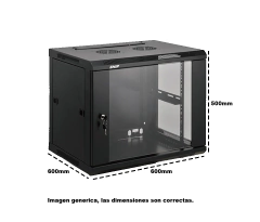 SAXXON SA660901 - Gabinete de pared de 9 UR, fijo, capacidad de carga de 60 Kg. Dimensiones: 60x60x50 cm. on internet