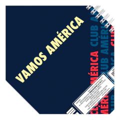 DIETRIX Libreta Dietrix First Class pasta dura doble arillo 80 hojas raya Club America modelo CA azul MOD: 5126 - La Mejor Opcion by Creative Planet