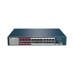 HIKVISION Switch PoE+ / No Administrable / 24 Puertos 10/100 Mbps PoE+ / 1 Puerto 10/100/1000 Mbps + 1 Puerto SFP Uplink / PoE hasta 250 metros / 230 W MOD: DS-3E0326P-E/M(B) - comprar en línea