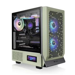 Gabinete Thermaltake Ceres 300 TG ARGB Matcha Green Mid Tower - ATX/Mini-ITX/Micro-ATX/E-ATX, USB 3.0, sin Fuente, 3 Ventiladores Instalados