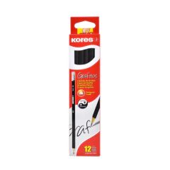 KORES LAPIZ GRAFITO KORES TRIANGULAR NEGRO 2HB C/12 MOD: 923004