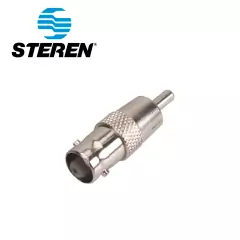 STEREN ADAPTADOR STEREN 200-170 CON CONECTOR HEMBRA BNC A MACHO RCA 200-170