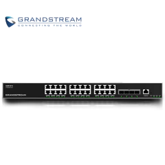 GRANDSTREAM SWITCH ADMINISTRABLE POE+ CAPA 3 GRANDSTREAM GWN7813P / 24 PUERTOS 10/100/1,000MBPS / 24 PUERTOS POE+ AF/AT/BT / 4 PUERTOS SFP+ 10GIGABIT / ROUNTING OSPFV3/BGP / QOS / VLAN / RADIUS/TACACS+ / ADMINISTRACION GWN CLOUD / MONTAJE ESCRITORIO/RACK / METALICO MOD: GWN7813P