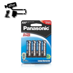 BATERIA ZINC CARBON PANASONIC TIPO AA 1.5V PARA USO EN CONTROLES REMOTOS Y RELOJES (PAQUETE DE 4 BATERIAS) - buy online