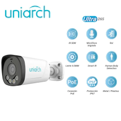 UNIARCH BY UNV CAMARA IP BULLET UNIARCH IPC-B233-APF40W / 3MP / ULTRA 265 / MICROFONO-INTEGRADO / ROI / LENTE4.OMM / SMART-DUAL-LIGHT / INTRUSION / CRUCE-DE-LINEA / BASADO-EN(HUMAN-BODY-DETECTION) / IP67 / POE / 12 VCD / METAL-PLASTICA MOD: IPC-B233-APF40W - buy online