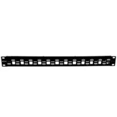 NEXXT SOLUTIONS Panel de Conexión Red Nexxt Solutions para Rack Cat6A 24 Puertos Modular Blindado para S/FTP 1U Esmalte Negro MOD: AW192NXT01