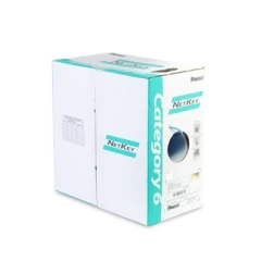 PANDUIT Bobina de Cable UTP 305 m. de Cobre, NetKey, Azul, Categoría 6 (24 AWG), 1000Mbps, Riser (CMR), de 4 pares MOD: NUR6C04BU-C